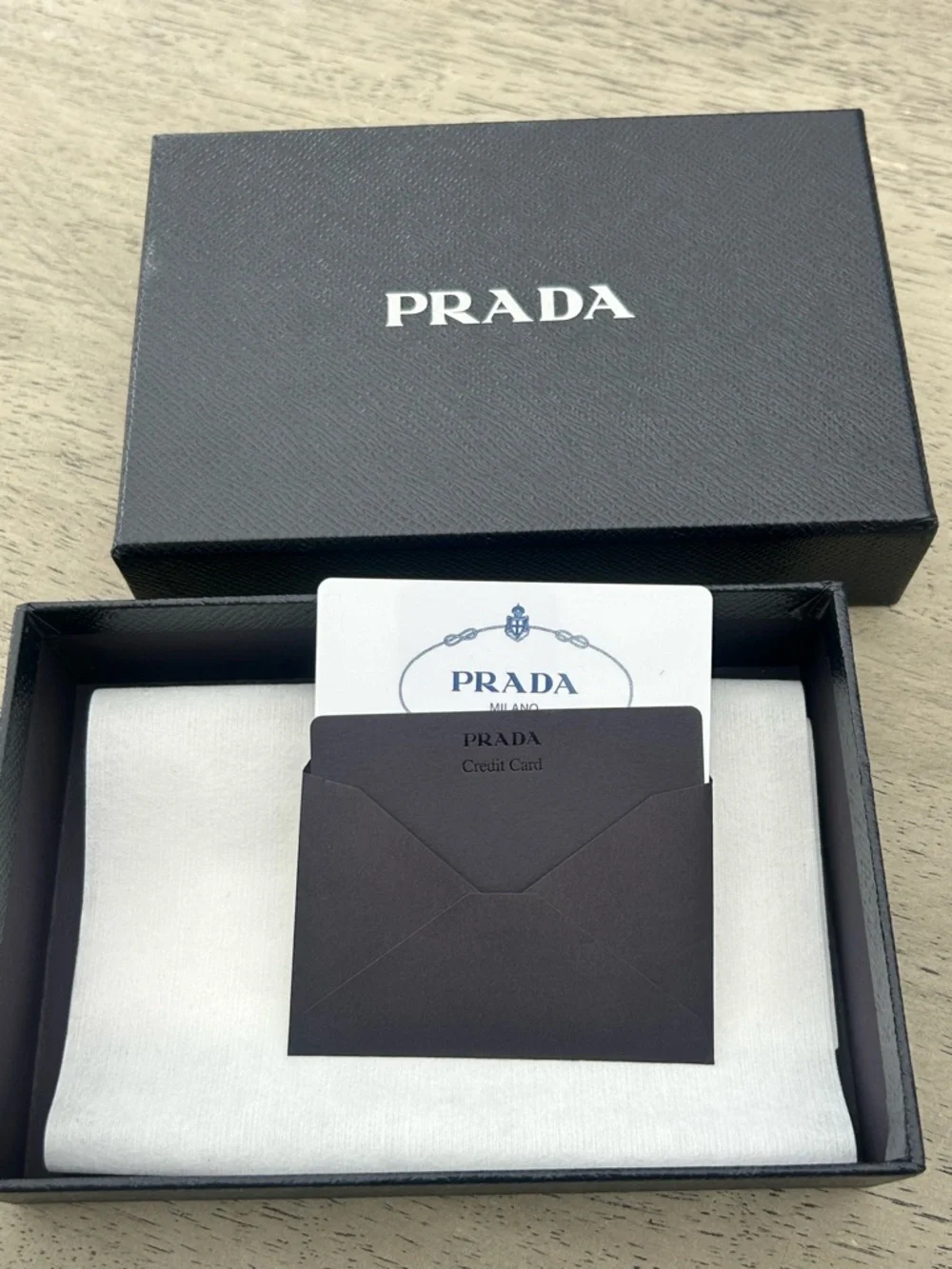 Authentic Prada Vitello Move Box‎ & Authenticity Card Set - Model 1ML009